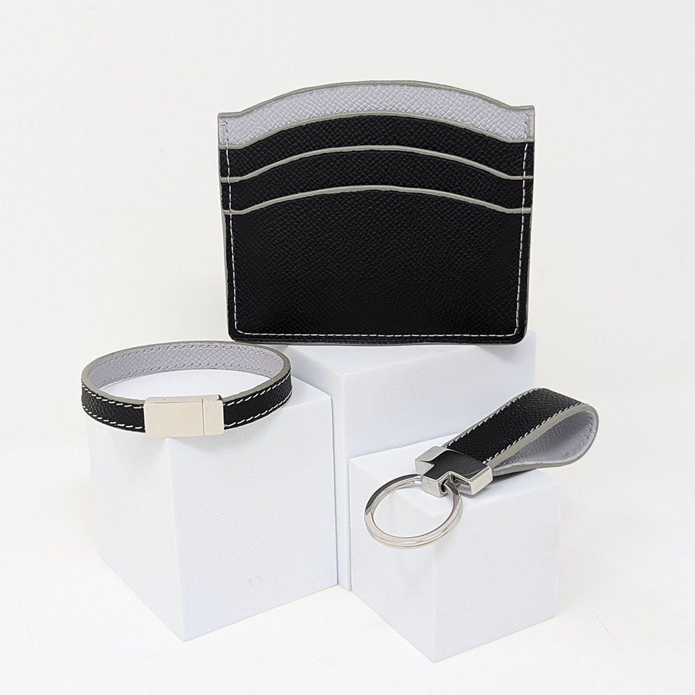 Black Leather Accessories Set